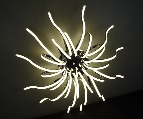 Lustre Plafon LED Medusa Moderno com design único em forma de tentáculos iluminados, ideal para quarto e hall de entrada. Lustres Gênesis loja online de Lustres e Iluminação Decorativa. 
